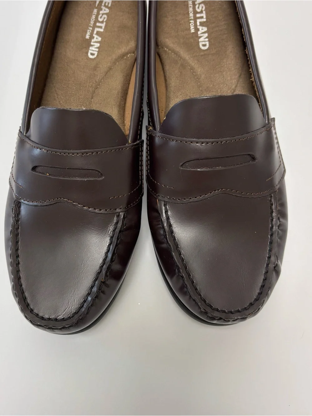Eastland Classic II Penny Loafers Brown Leather Memory Foam Shoes Women’s 9M